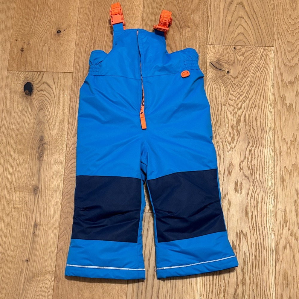 Hanna Andersson Blue and Orange Kids Snow Overall 3T
